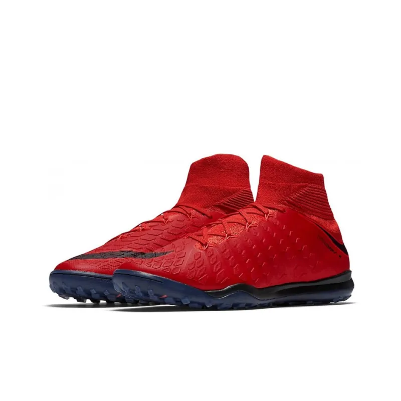Nike TF Rubber Broken Studs Cushioning Anti-Slip And Wear-Resistant Soccer Shoes Men's Red-2