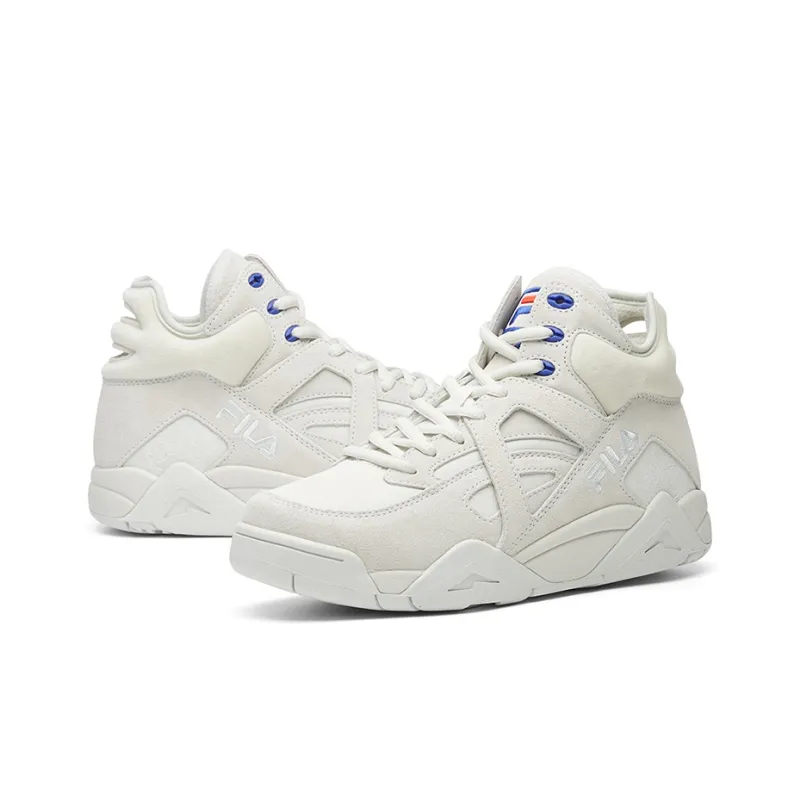 FILA FUSION Cage Vintage Basketball Shoes Women's Low Top Gray White-3