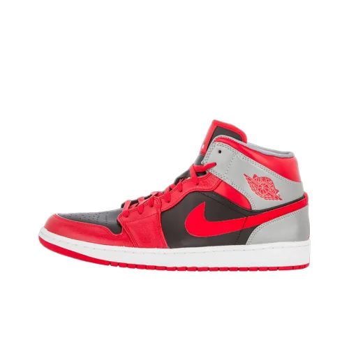 Jordan 1 Mid Fire Red Cement