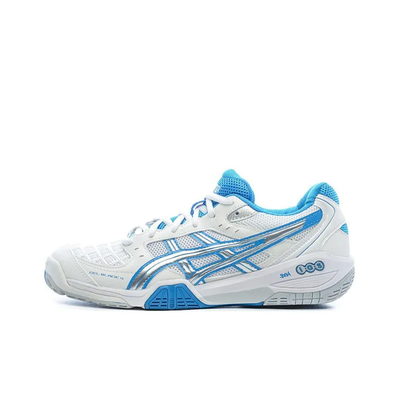 Asics Gel-Blade 4 Wear-Resistant Low-Top Badminton Shoes Women's White-0