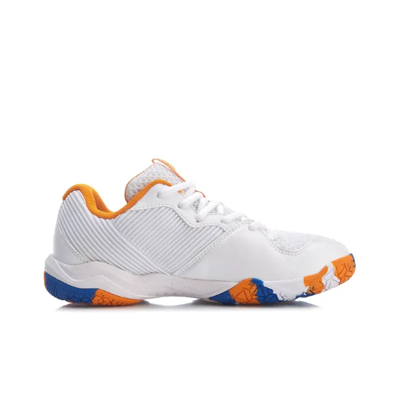 LINING Badminton Shoes Women's Low Top White/Orange-1