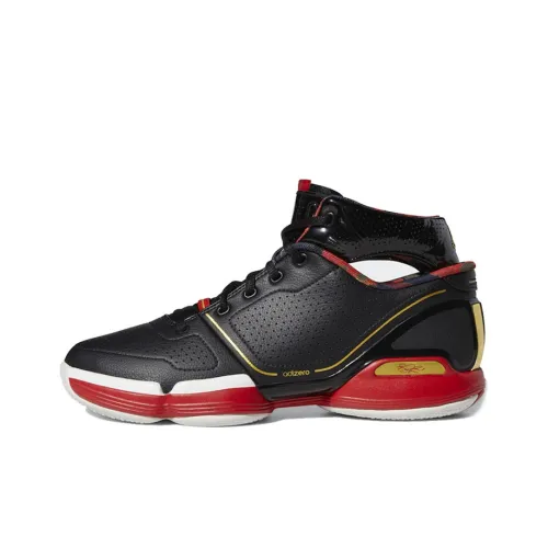 Adidas D Rose 1 Retro 'Forbidden City' Core Black/Gold Metallic/Scarlet Vintage basketball shoes