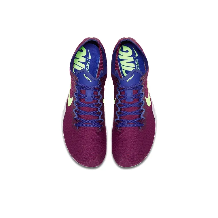 Nike Zoom Mamba 5 Cushioned Slip-Resistant Low-Top Training Shoes Unisex Purple Green-3