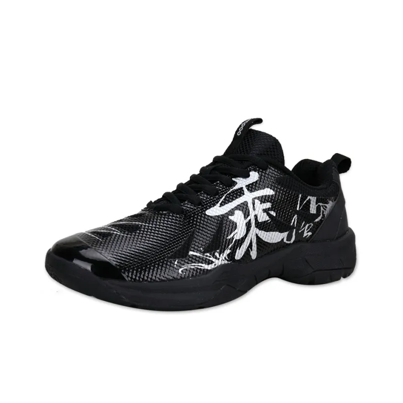 KUMPOO Badminton Shoes Unisex Low Top Black-1