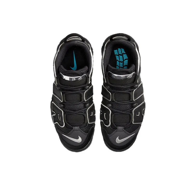 Nike Air More Uptempo Black Silver Women's-3