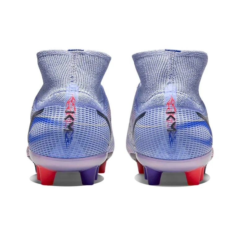Nike Mercurial Superfly 8 Elite Km Ag Artificial Grass 'Light Thistle Purple Dazzling Indigo Purple Bright Deep Red'-4
