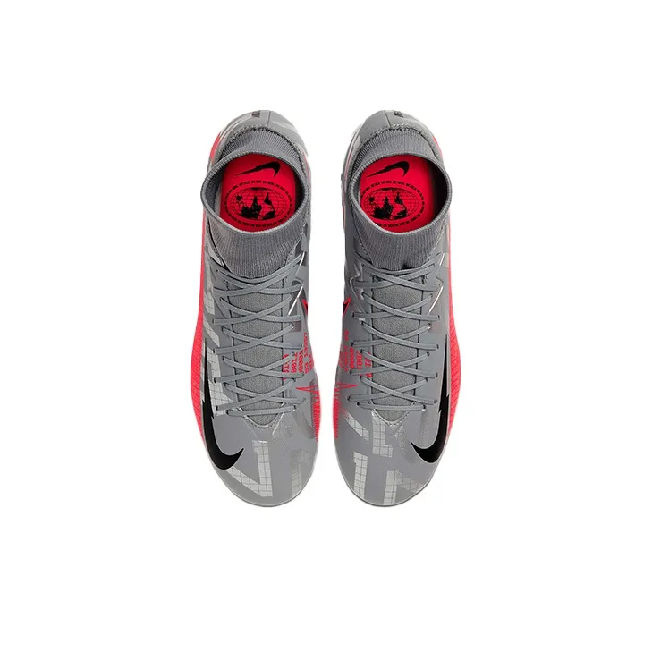 Nike Mercurial Superfly 7 Academy Hg 'Metallic Bomber Grey Red'-2