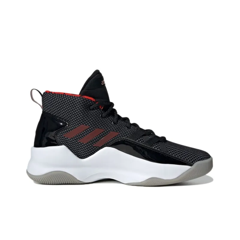 Adidas Streetfire Anti-Slip Wear-Resistant Mid-Top Vintage Basketball Shoes Men's Graphite Black-1