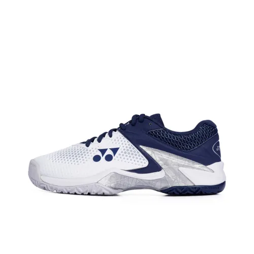 YONEX Badminton Shoes Unisex Low-Top White Navy Blue