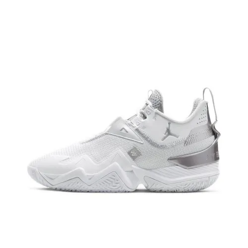 Jordan Westbrook One Take "White / Metallic Silver" Sneakers