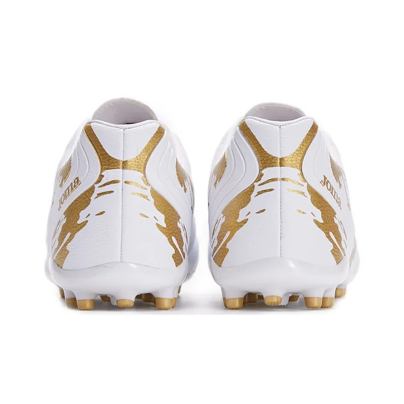 Joma MG Rubber Short Studs Anti Slip And Wear Resistant Coverage Soccer Shoes Men's White Gold-4