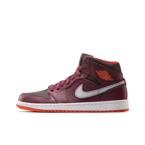 Jordan 1 Mid Team Red Electric Orange