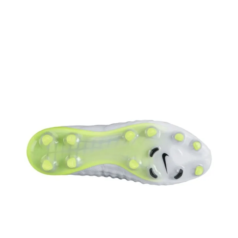 Nike Magista Obra 2 FG Rubber Long Studs Cushioning Anti-Slip And Wear-Resistant Soccer Shoes Men's White Green-3