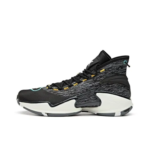 Anta Basketball Collection KT Yan, Thompson Vintage Basketball Shoes Men's Black Gray Yellow