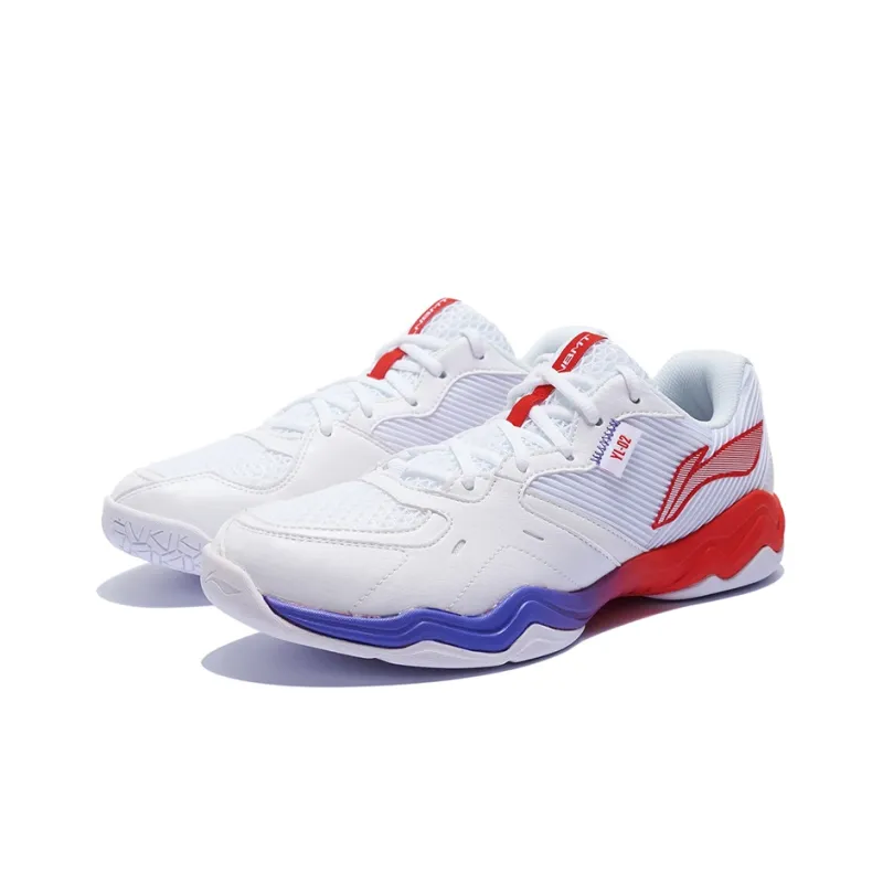 LiNing Sound Waves 2 Cushioned Slip Resistant Abrasion Resistant Low Top Badminton Shoes Unisex Standard White-2