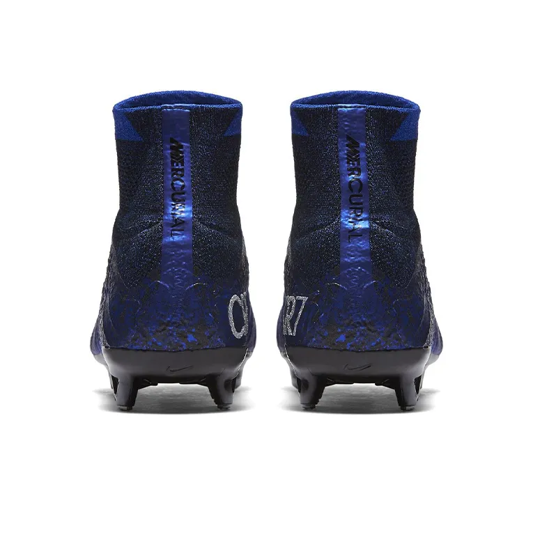 Nike Mercurial Superfly 8 Soccer Shoes Men High Top Blue/Black-4