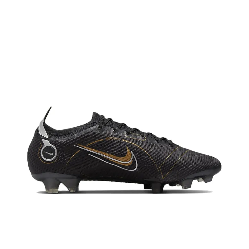 Nike Mercurial Vapor 14 Elite Fg Black Metallic Silver Cave Stone Metallic Gold-1