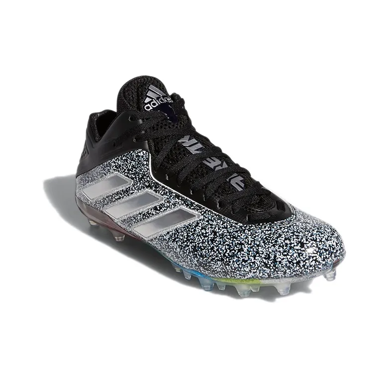 Adidas FREAK GHOST FG Rubber Long Studs Wear-Resistant Soccer Shoes Men's Black Silver-2