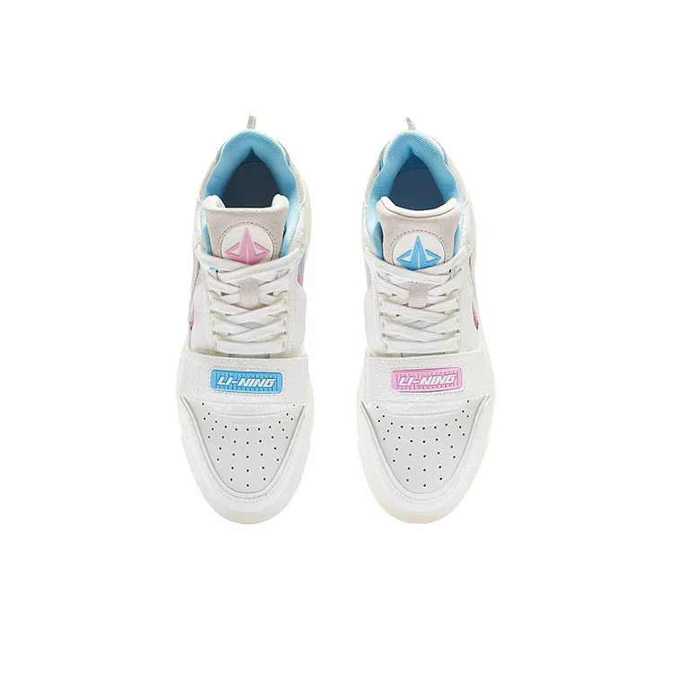 LiNing Rookie Slip Resistant Cushioning Wear Resistant Low Top Basketball Shoes Ecru-3
