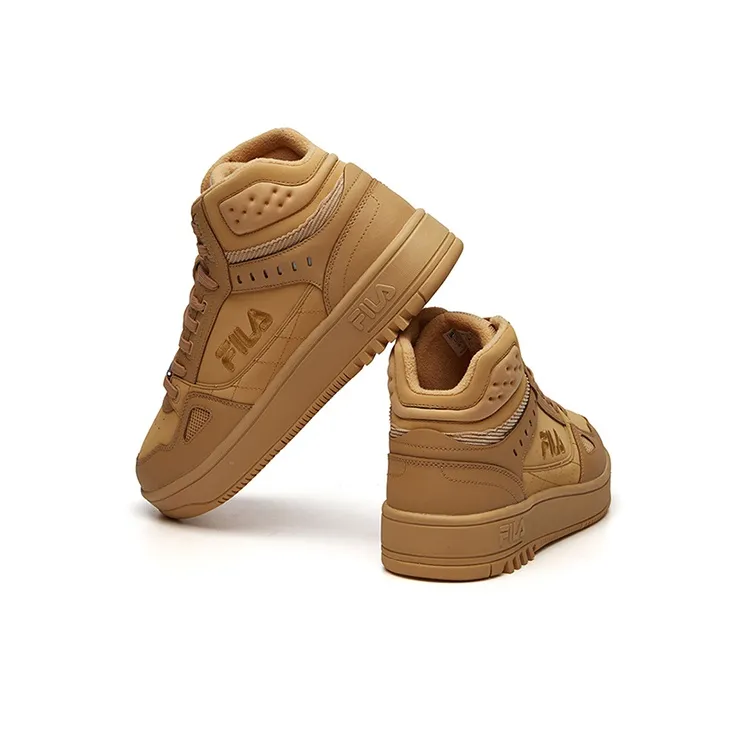 FILA High Top Retro Basketball Shoes Clay Yellow-3