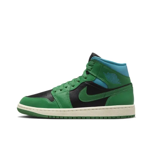 Jordan 1 Mid Lucky Green Aquatone Women's