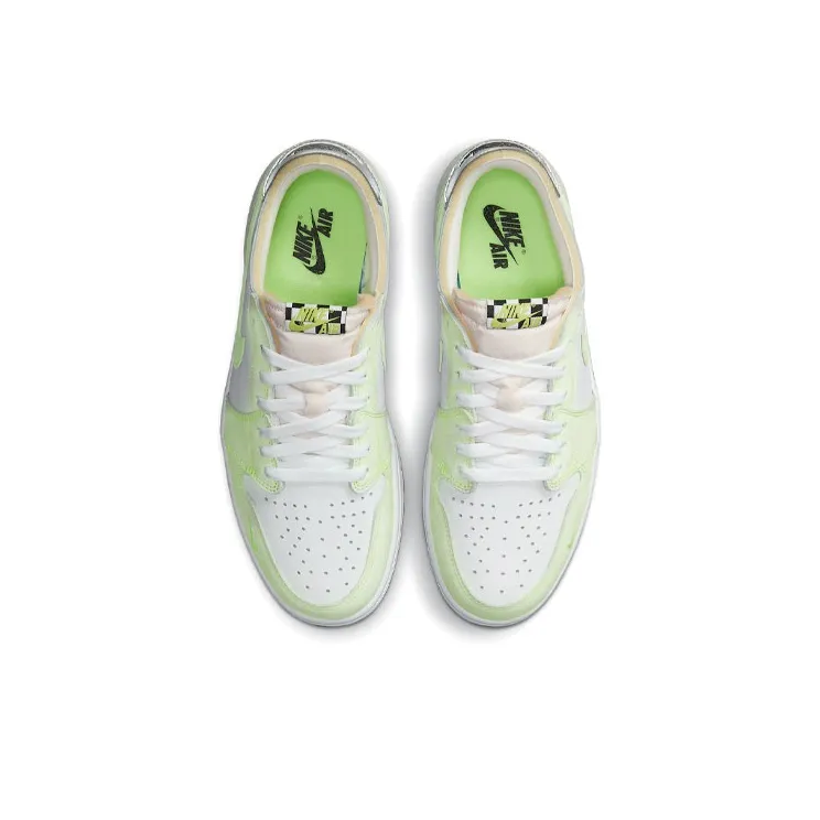 Jordan 1 Retro Low White Ghost Green Black-3