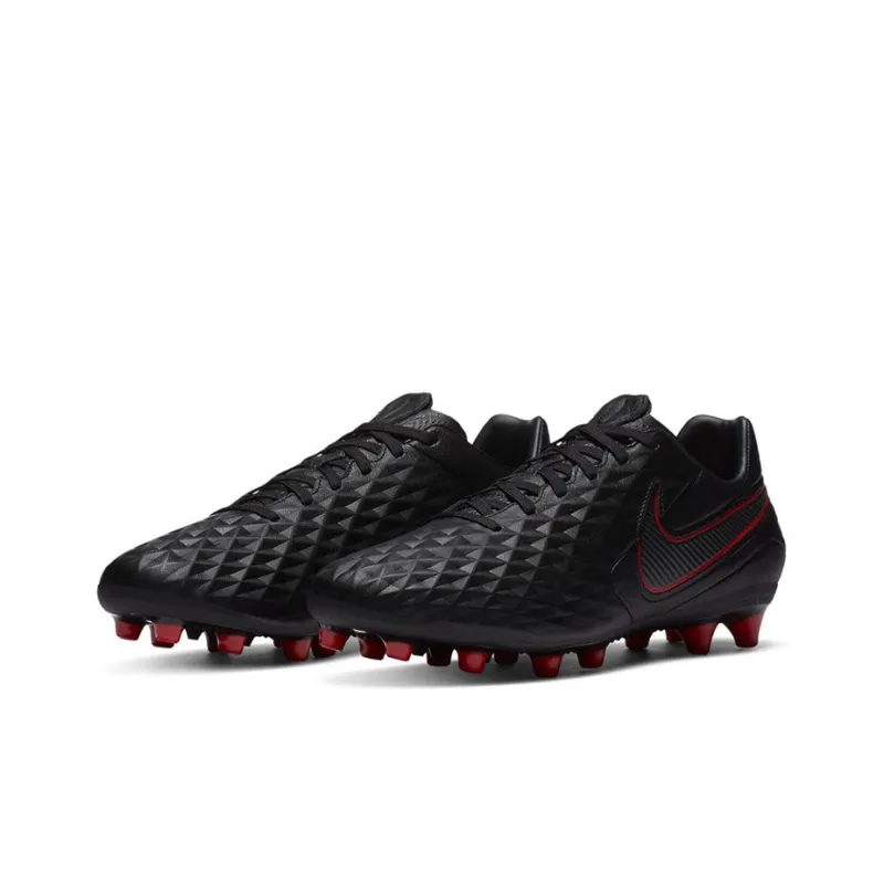 Nike Tiempo Legend 8 PRO Artificial Ground Cushioning Anti-Slip And Wear-Resistant Soccer Shoes Black Red-2