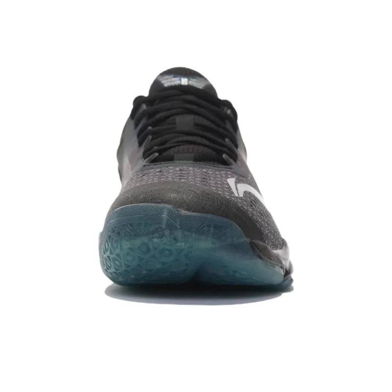 LiNing Sonic Boom 1.0 Cushioned Slip Resistant Abrasion Resistant Low Top Badminton Shoes Men's Black Blue-4