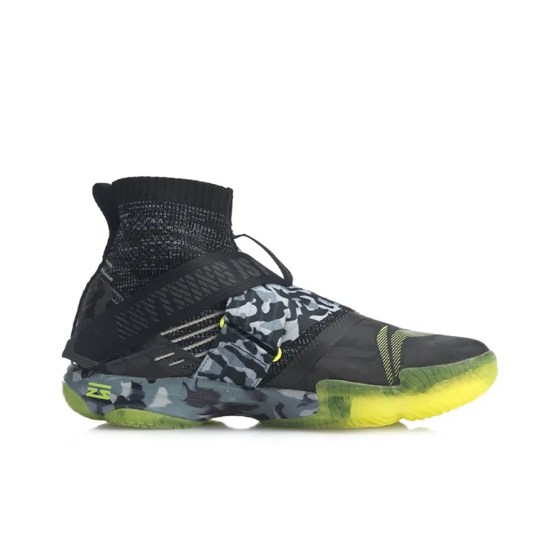 LiNing Ranger Cushioning Anti Slip And Wear Resistant High Top Training Shoes Men's Black Gray-1