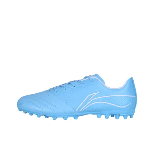 LINING Soccer Shoes Men Low-Top Moon White/Blue