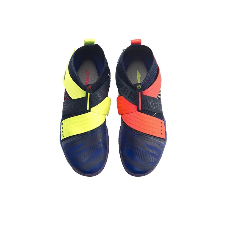LINING Ranger Badminton Shoes Men High-Top Blue/Red-2