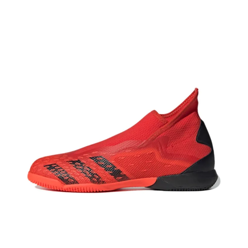 Adidas Predator Freak.3 Laceless Indoor Boots Slip-Resistant Soccer Shoes Men's Red Black-0