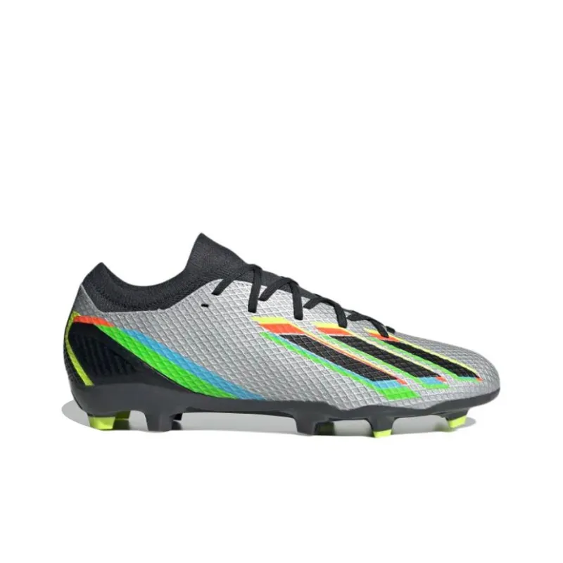 Adidas X Cushioned Slip Resistant Abrasion Resistant Soccer Shoes Silver Black-1