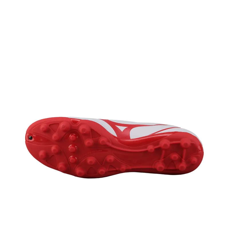 Mizuno Potrero Wide Ag Short Nail Soccer Shoes White/Red-4