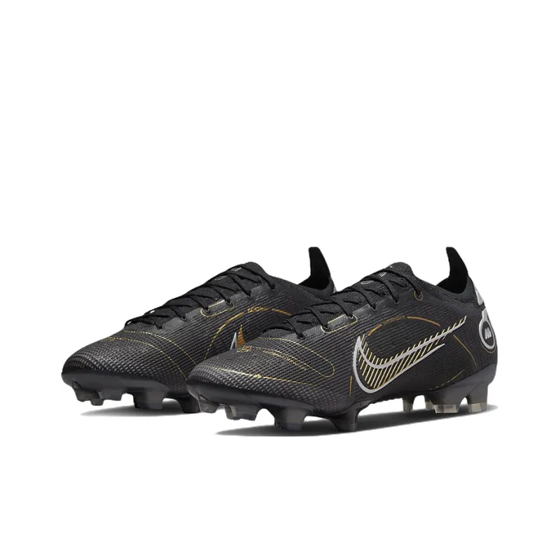 Nike Mercurial Vapor 14 Elite Fg Black Metallic Silver Cave Stone Metallic Gold-2