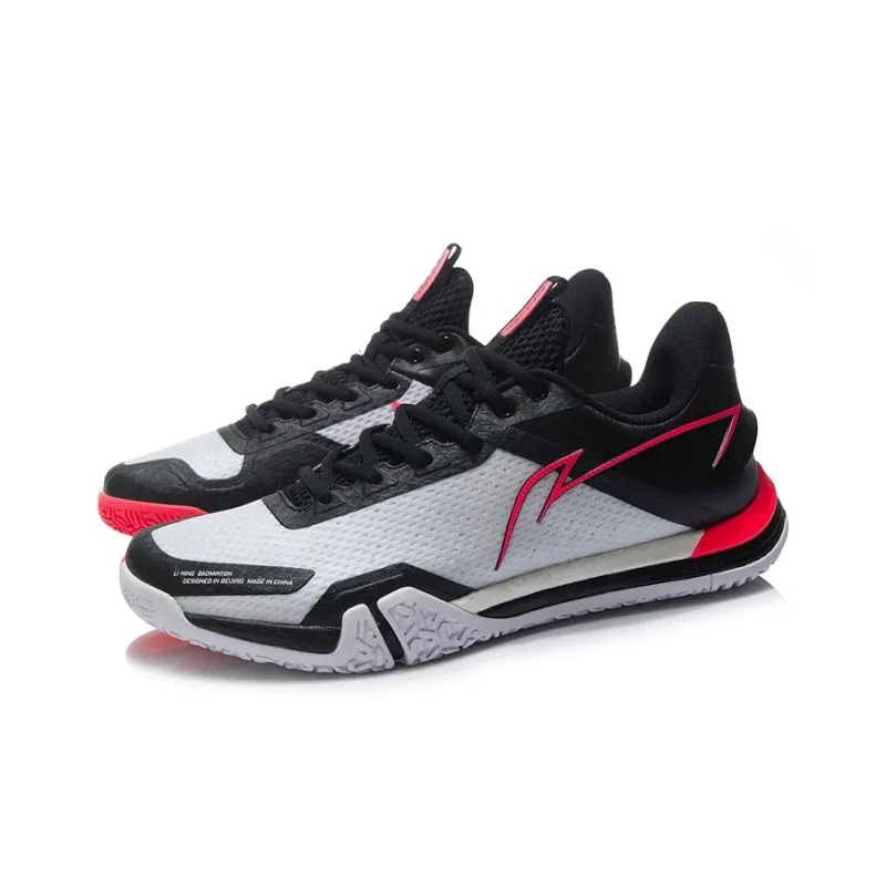 LiNing Stick to the Ground Flight SE Abrasion Resistant Breathable Low Top Badminton Shoes Men's Black White-2