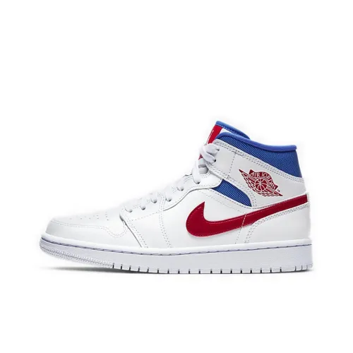 Jordan 1 Mid White Red Royal Women's