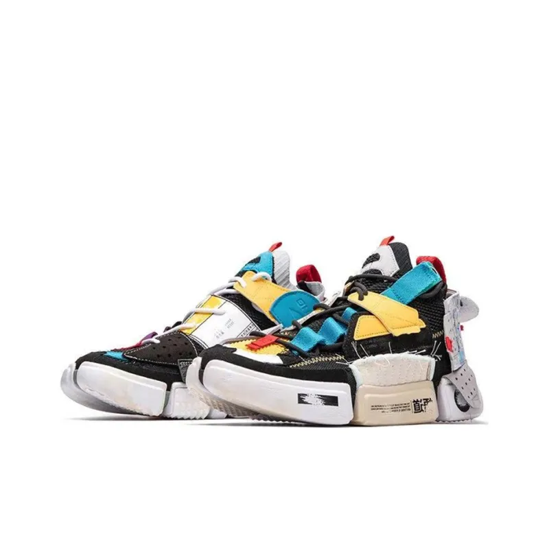 LiNing Essence 2 Sample For Bale Durable Breathable Low Top Vintage Basketball Shoes Men's Black White-2