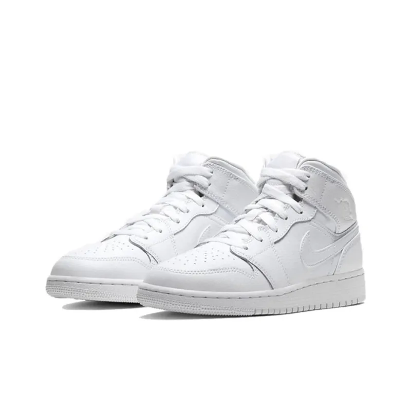 JORDAN 1 Mid Triple White 2020 GS-2
