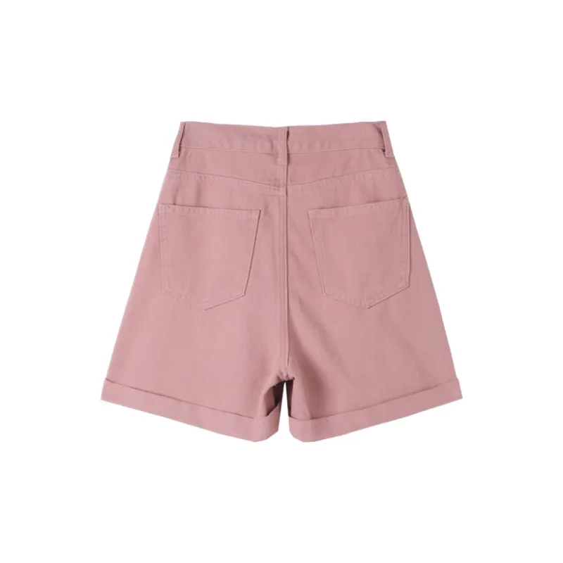 MITUAN Denim Shorts Women's Pink-1