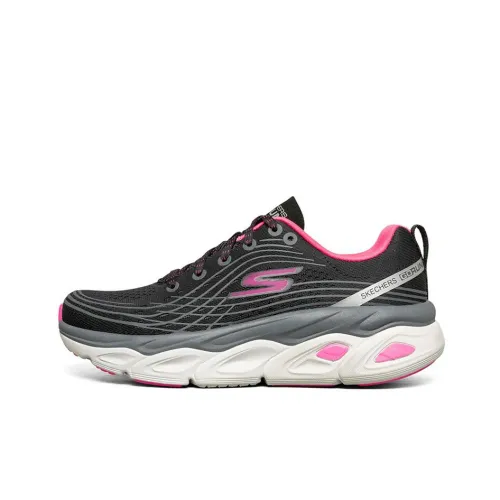 Skechers Max Cushioning Ultimate Low Top Running Shoes Black/Pink Women's