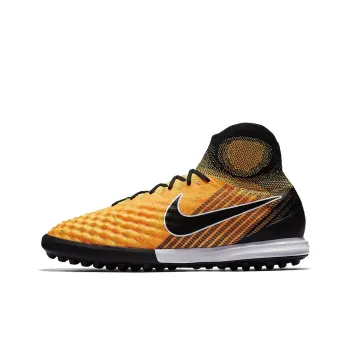 Nike TF Rubber Broken Studs Cushioning Anti Slip And Wear Resistant Grass Soccer Shoes Men's Yellow