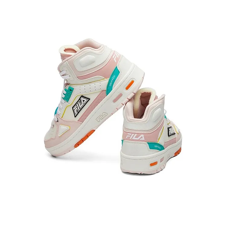 FILA FUSION Heritage Retro Basketball Shoes 'White Pink' Women's-4