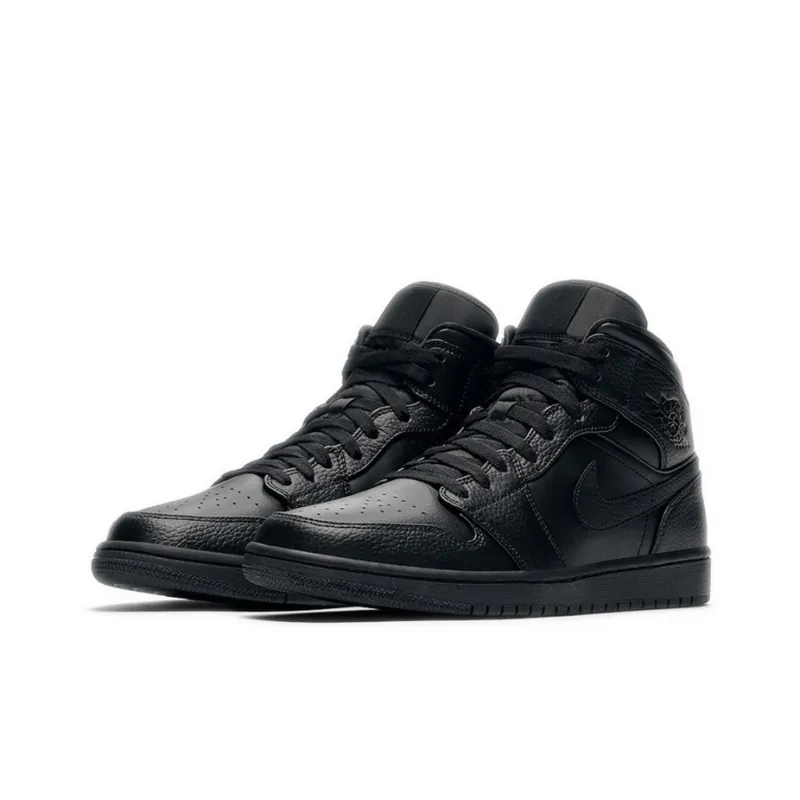 Jordan 1 Mid Triple Black-2