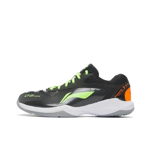 LiNing Thunder Series Training Anti Slip And Wear Resistant Breathable Low Top Badminton Shoes Unisex Black