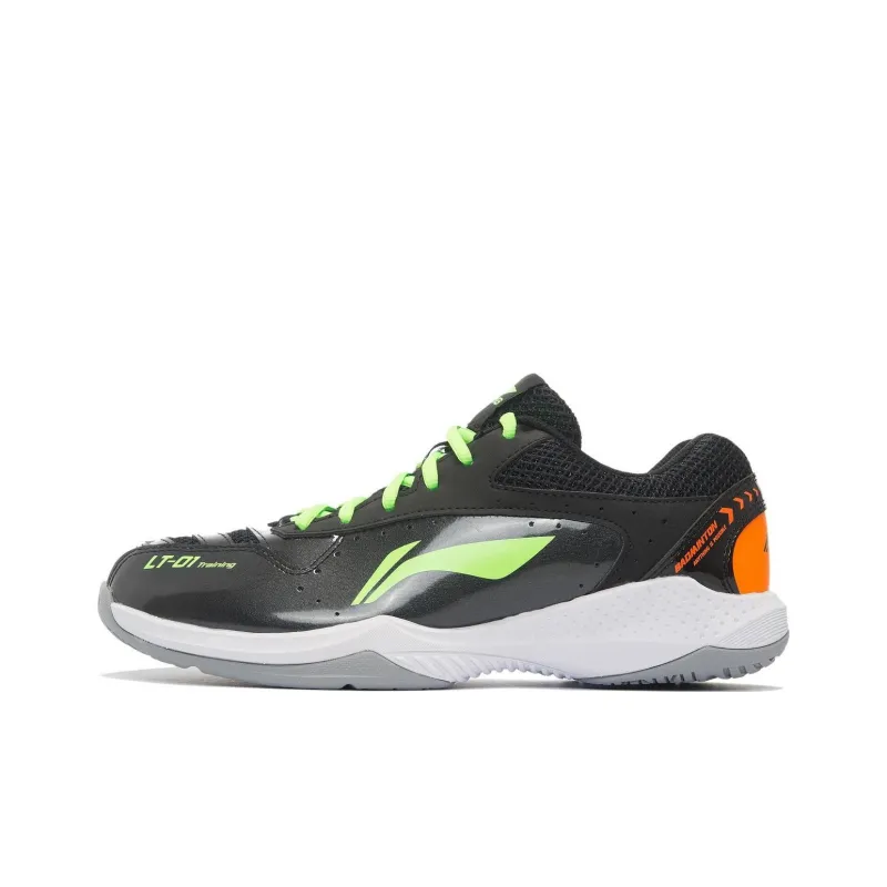 LiNing Thunder Series Training Anti Slip And Wear Resistant Breathable Low Top Badminton Shoes Unisex Black-0