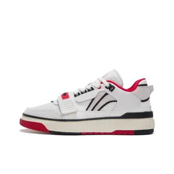 LiNing Rookie Cushioning Anti Slip And Wear Resistant Low Top Basketball Shoes White Black