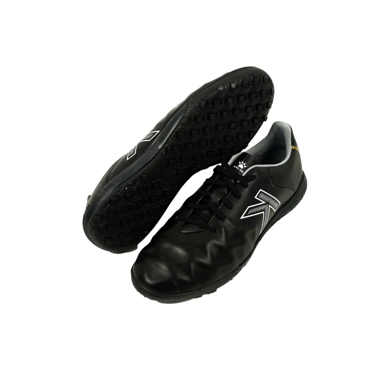 KELME TT Rubber Broken Studs Cushioned Slip Resistant Abrasion Resistant Breathable Soccer Shoes Unisex Black Gold-3