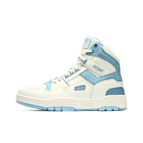 Pony CITY WINGS Vintage Basketball Shoes Unisex High-Top White/Blue