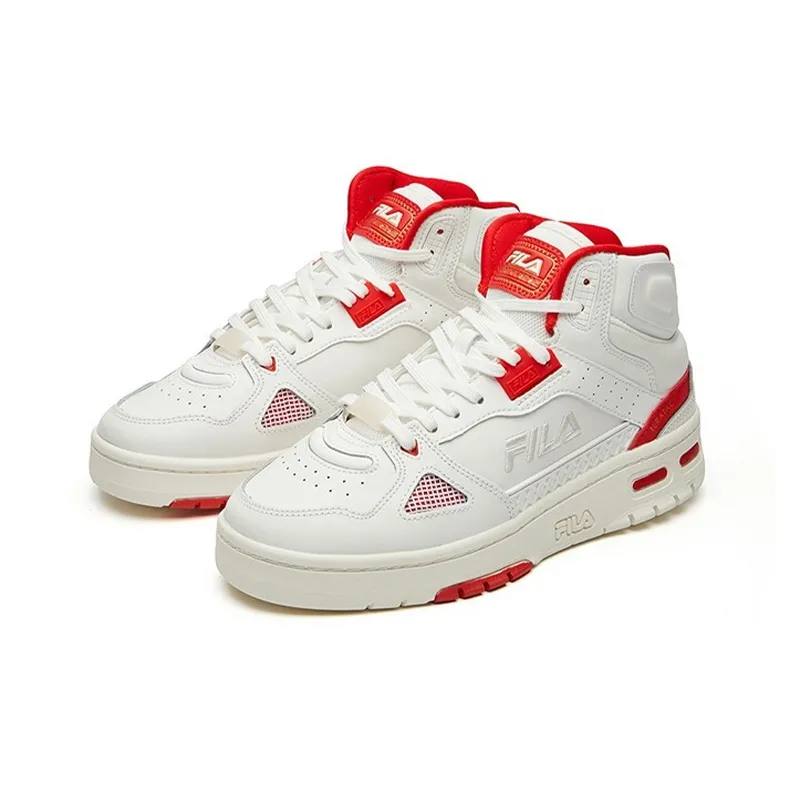 FILA Teratach High Top White/Red Women's-2
